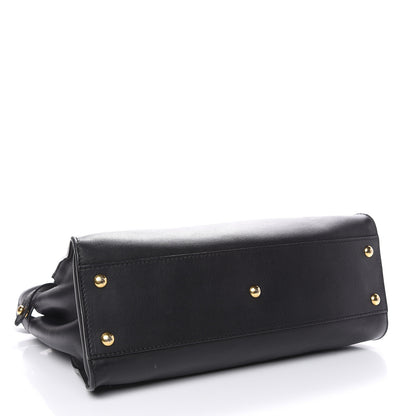 Fendi Vitello Seta Shiny Nappa Medium Peekaboo Iconic Satchel Black 4 of 22