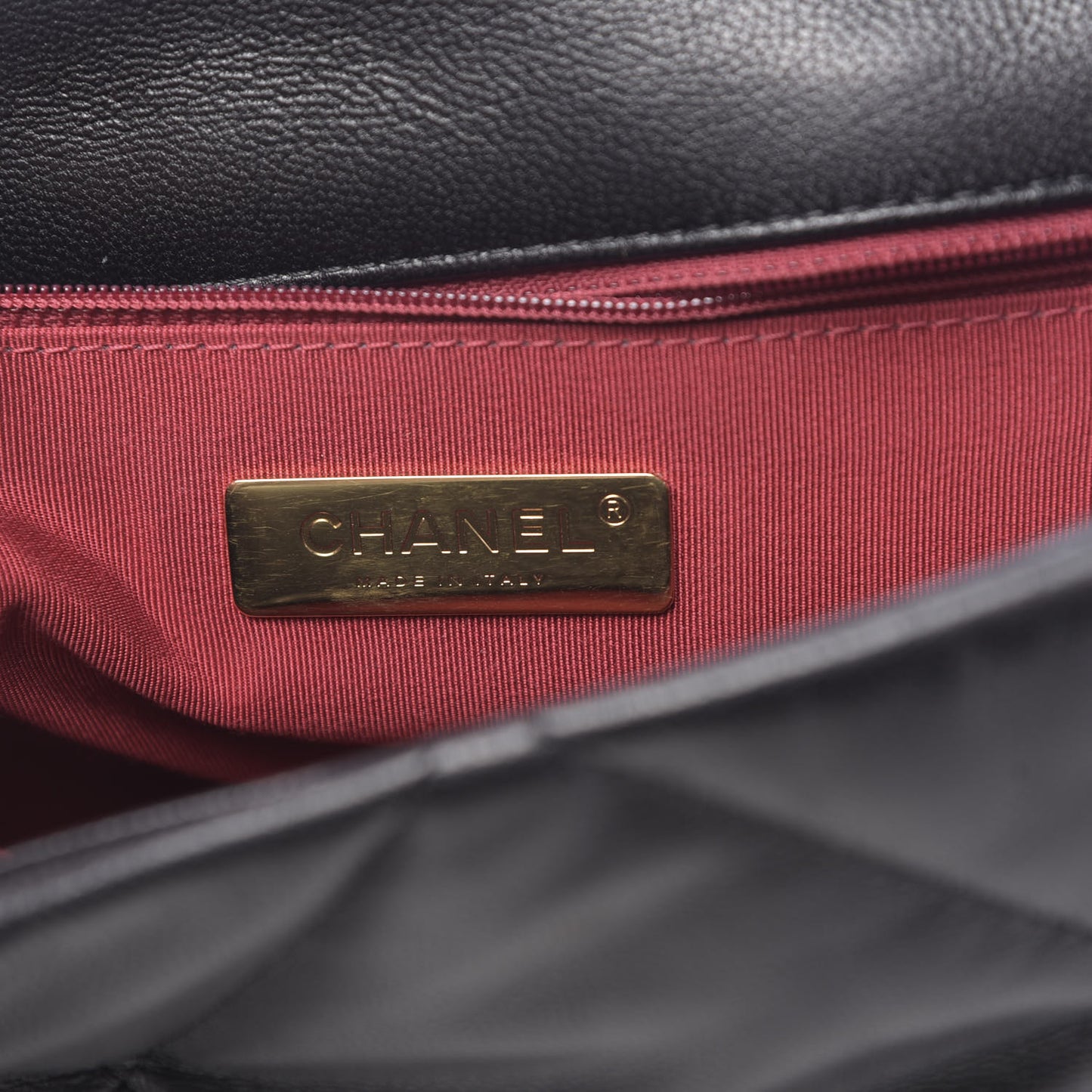 Lambskin Quilted Large 19 Flap Black