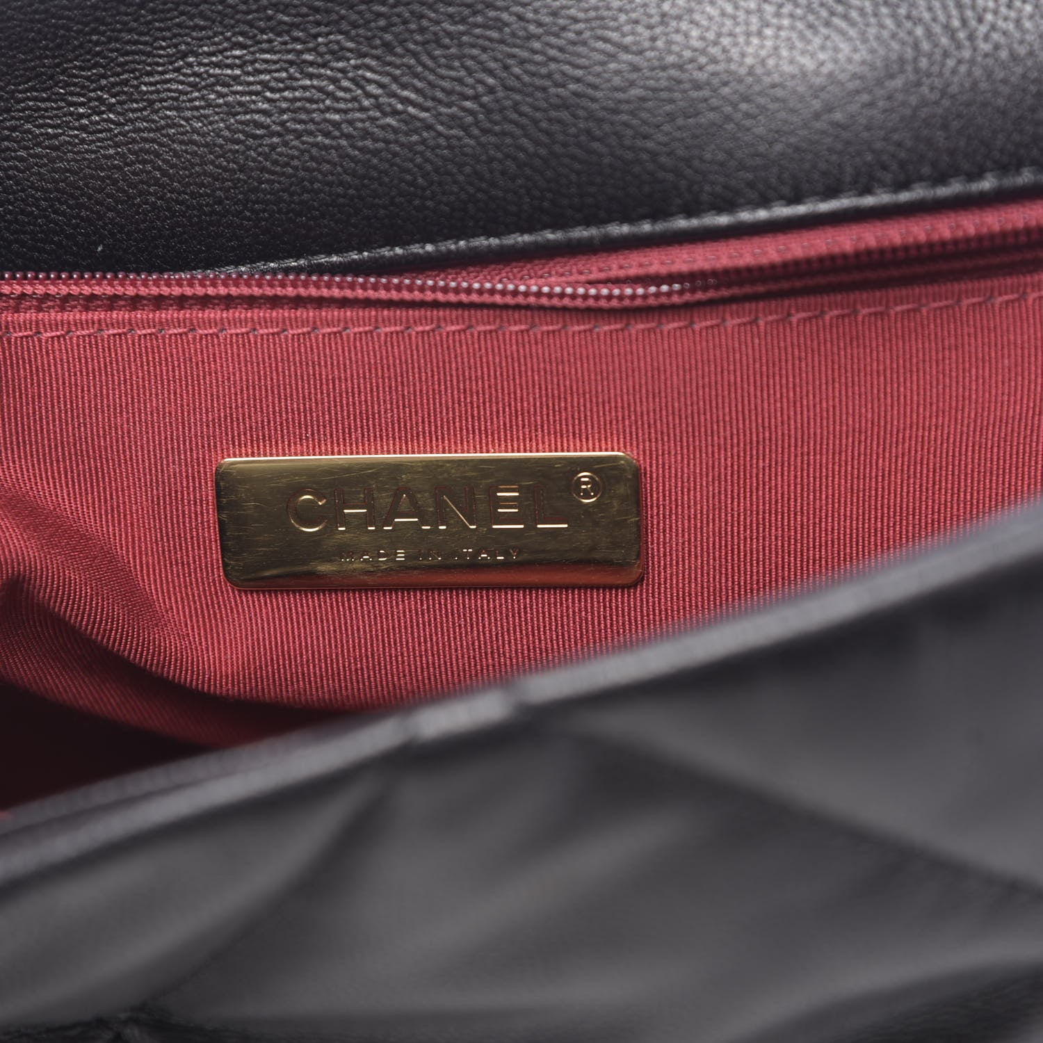 Chanel Lambskin Quilted Large 19 Flap Black 6 of 11