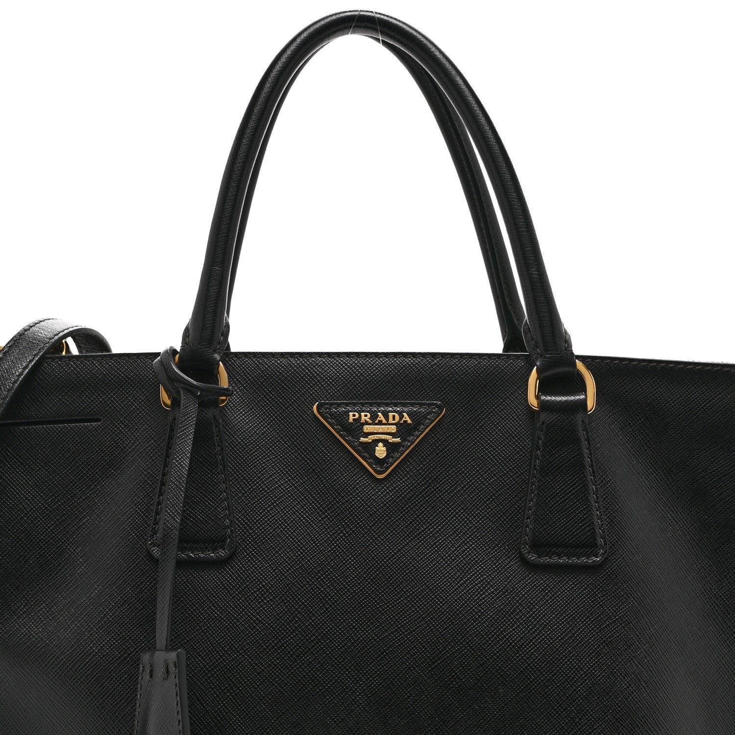Prada Saffiano Lux Large Galleria Double Zip Tote Black 8 of 10
