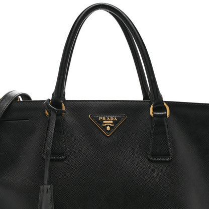 Prada Saffiano Lux Large Galleria Double Zip Tote Black 8 of 10