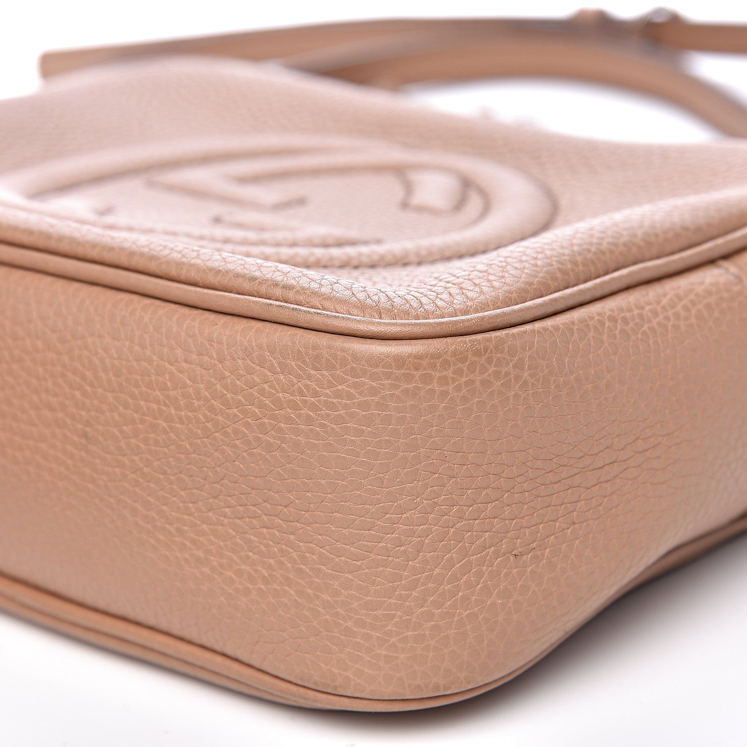 Gucci Pebbled Calfskin Small Soho Disco Bag Camelia 9 of 15