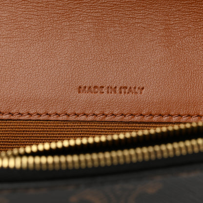 Celine Triomphe Canvas Lambskin Wallet On Strap Tan 7 of 11