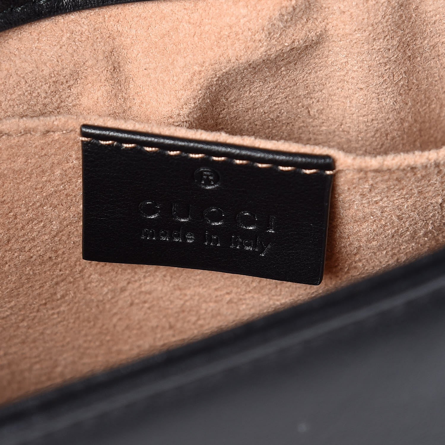 Gucci Calfskin Matelasse Mini GG Marmont Shoulder Bag Black 6 of 8