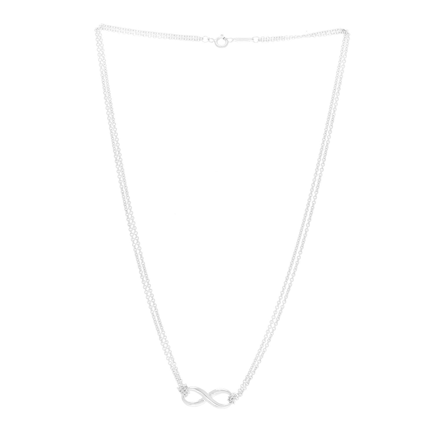 Tiffany Sterling Silver Infinity Pendant Necklace 3 of 6