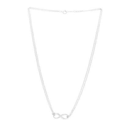 Tiffany Sterling Silver Infinity Pendant Necklace 3 of 6