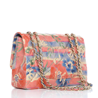 Chanel Lambskin Quilted Floral Jumbo Single Flap Multicolor 3 of 10