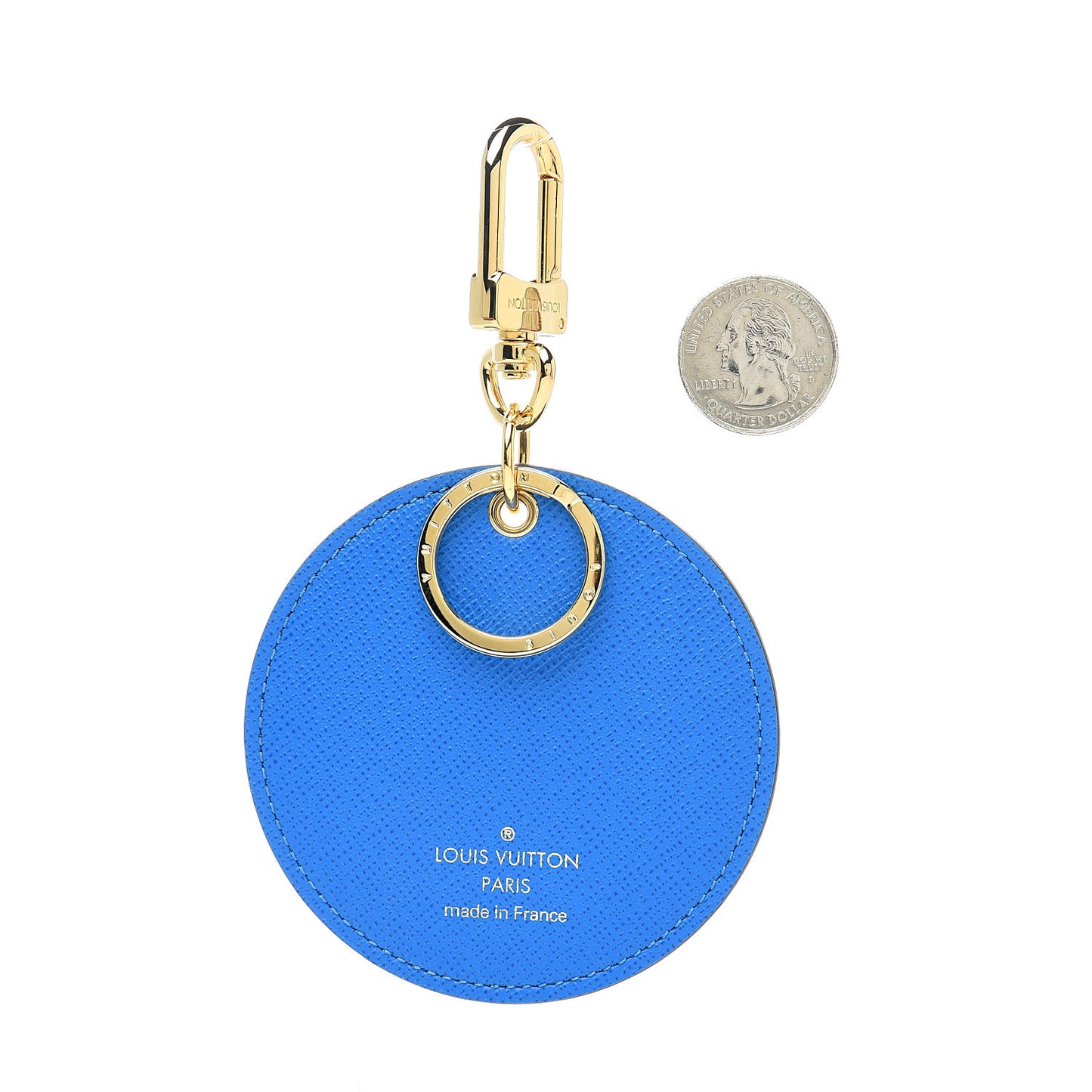 Monogram 2019 Christmas Animation Venice Bag Charm Key Ring Blue