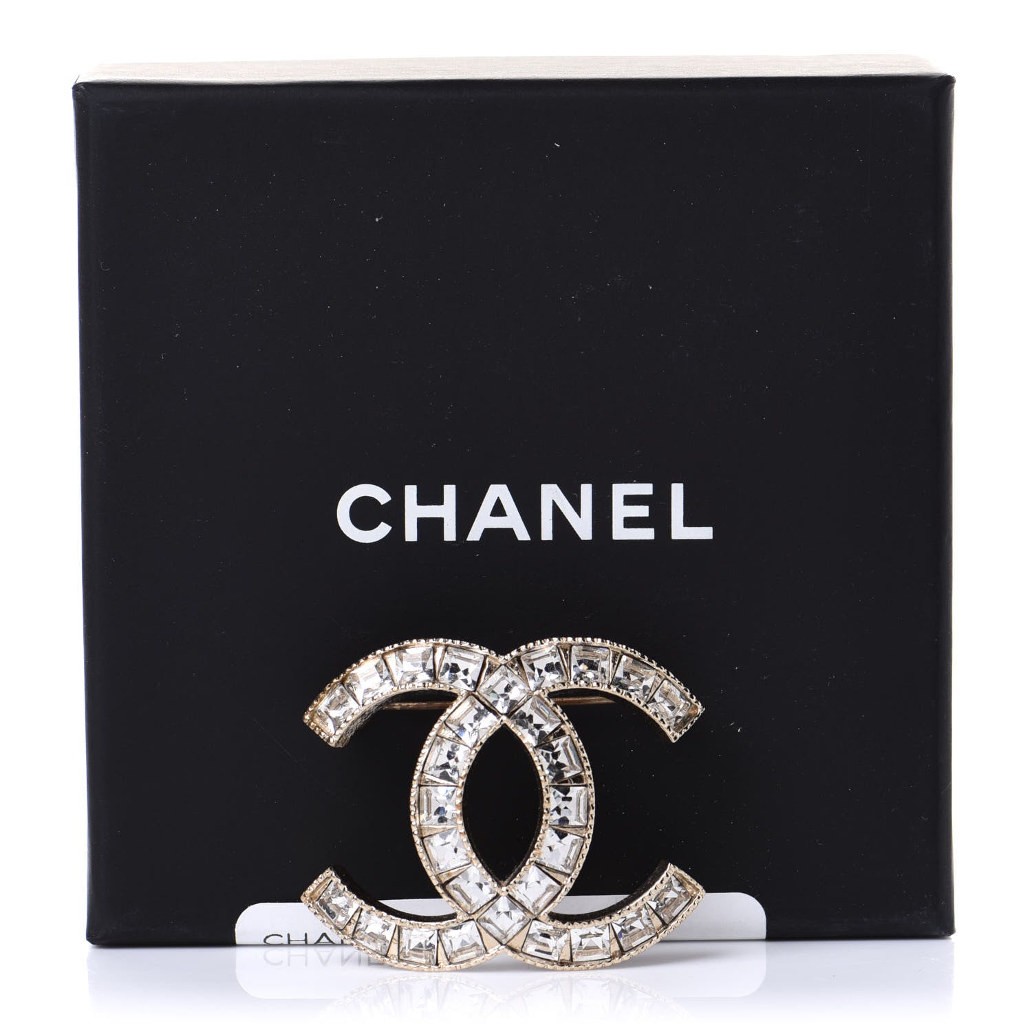 Chanel Baguette Crystal CC Brooch Gold 6 of 6