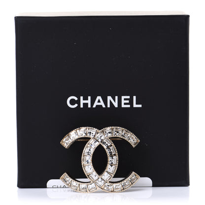 Chanel Baguette Crystal CC Brooch Gold 6 of 6
