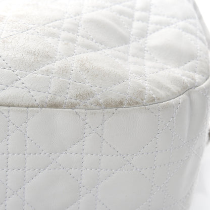 Christian Dior Lambskin Cannage Medium Dior Soft Hobo White 14 of 19