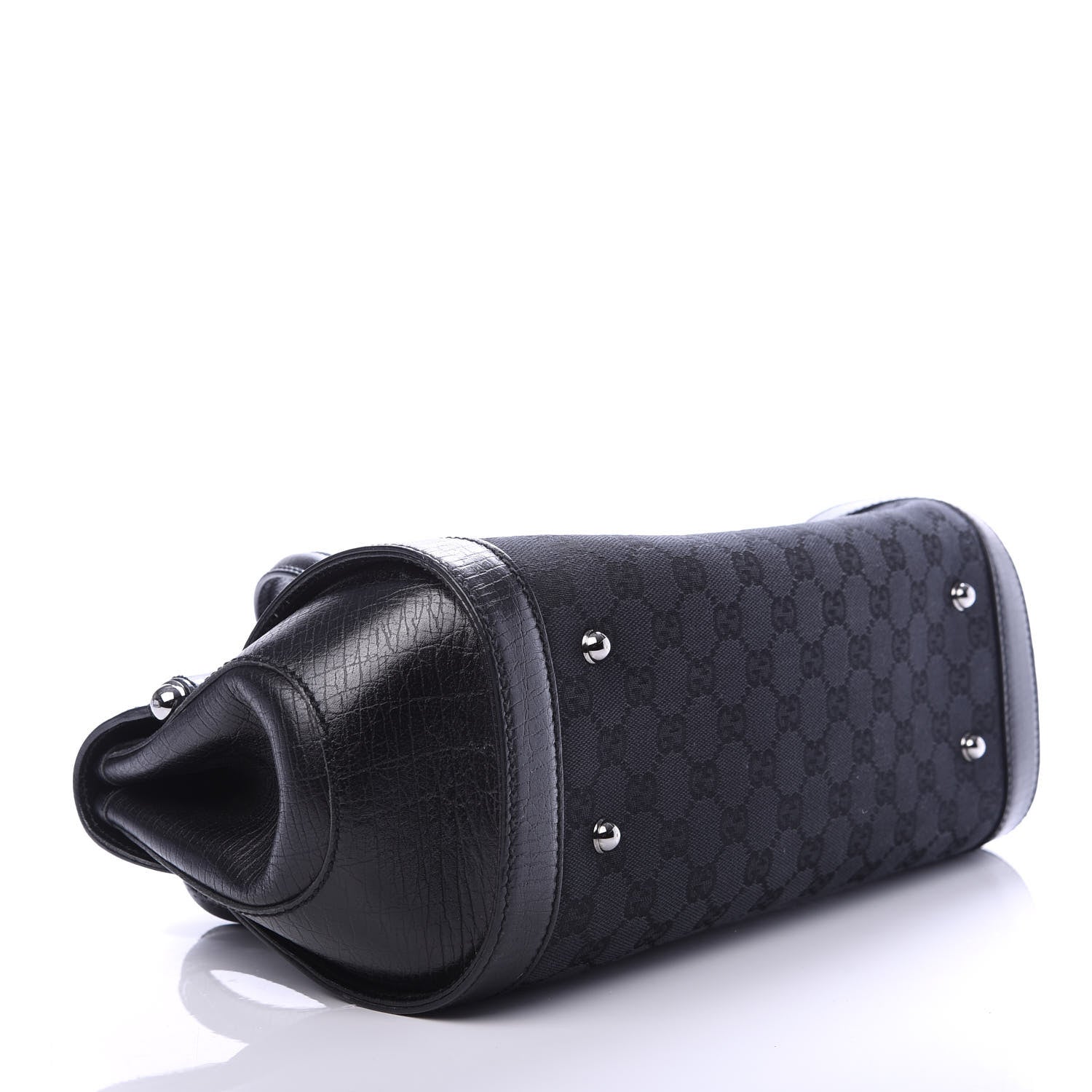 Gucci Monogram Bamboo Bullet Bag Black 4 of 9