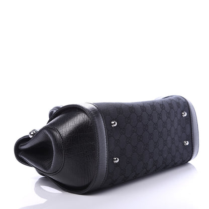 Gucci Monogram Bamboo Bullet Bag Black 4 of 9