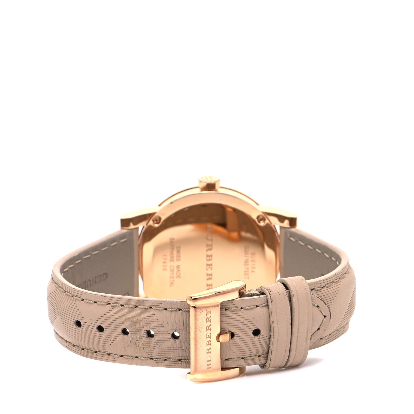 Stainless Steel Calfskin 34mm The City Quartz Watch Beige BU9154