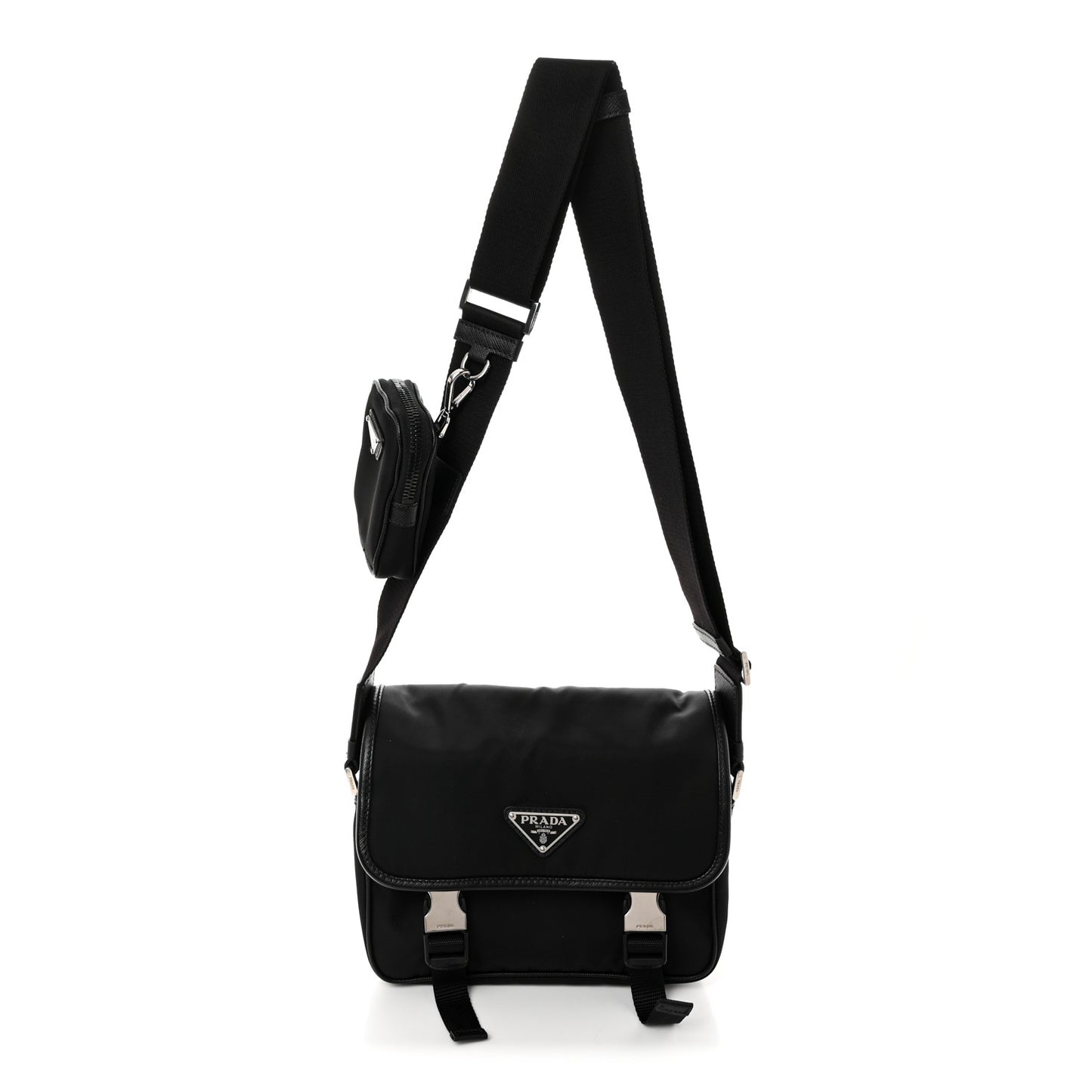 Re-Nylon Saffiano Shoulder Bag Black