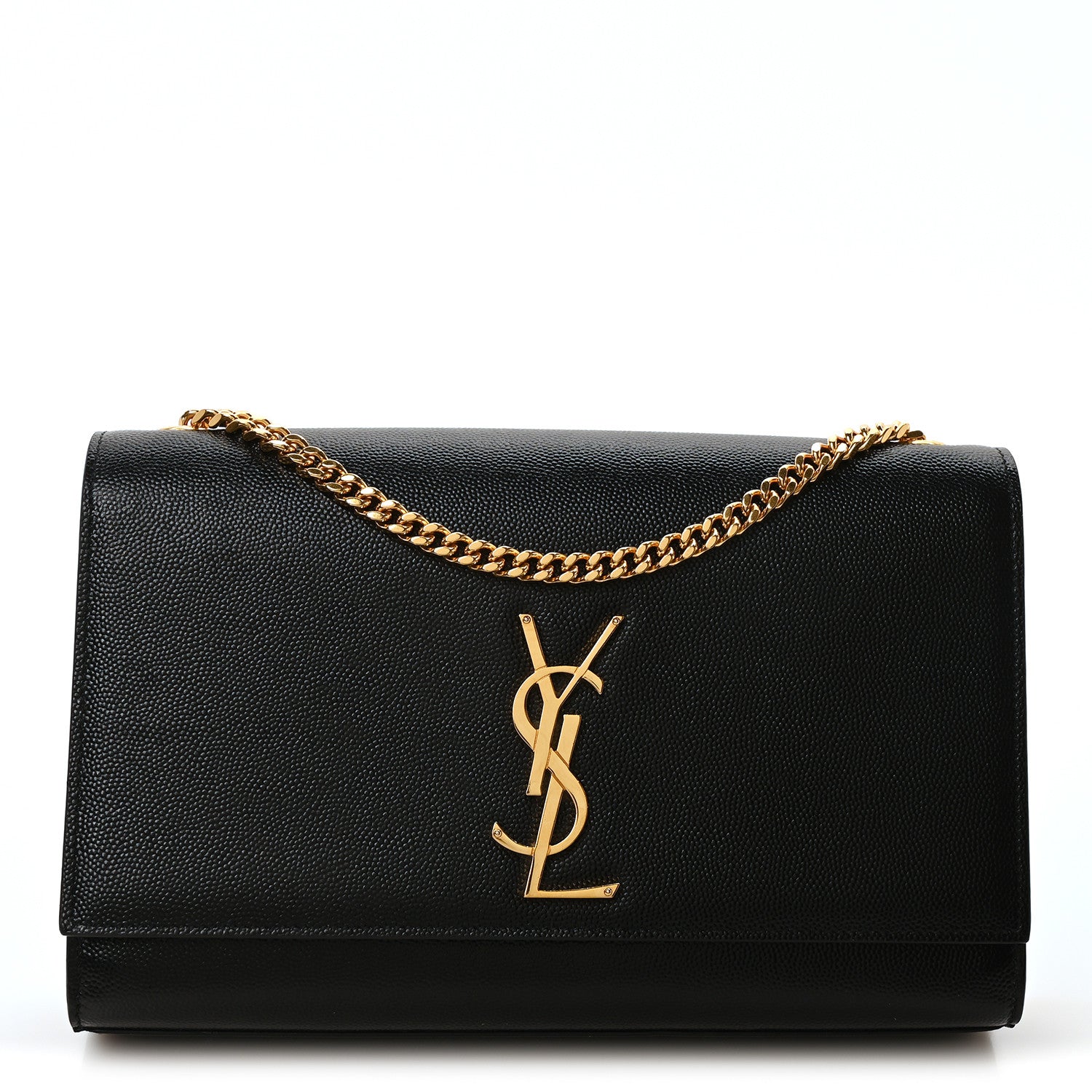 Saint Laurent Grain De Poudre Medium Classic Monogram Kate Satchel Black 1 of 10