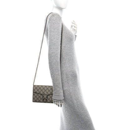Gucci GG Supreme Monogram Mini Dionysus Chain Wallet Beige Taupe 2 of 14