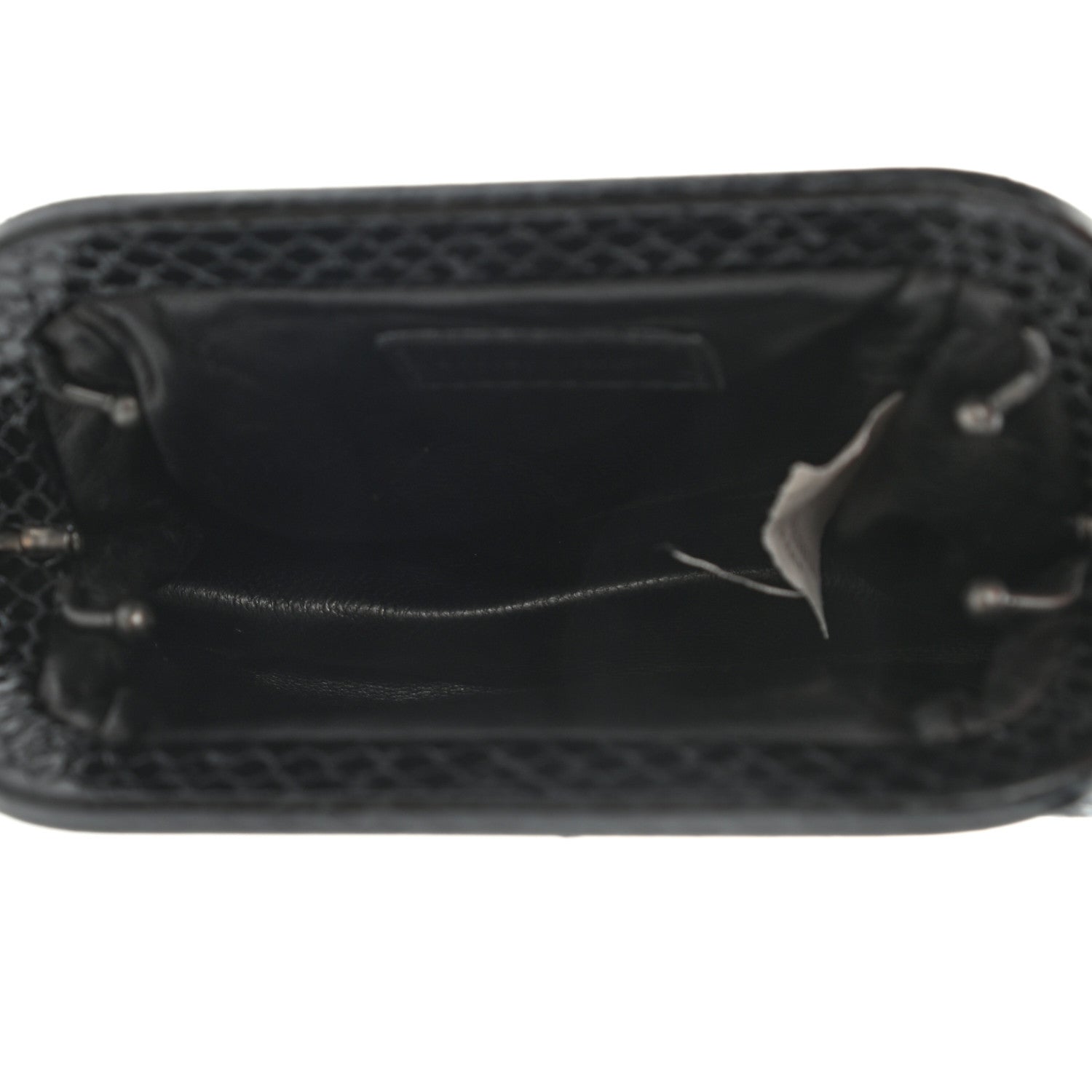 Bottega Veneta Snakeskin Clutch Black 8 of 11