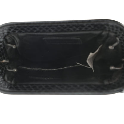 Bottega Veneta Snakeskin Clutch Black 8 of 11
