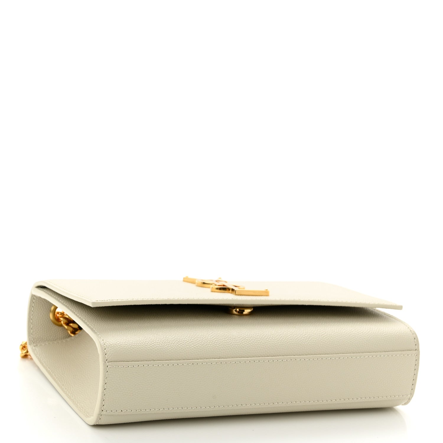 Saint Laurent Grain De Poudre Small Monogram Kate Satchel Blanc Vintage 4 of 10