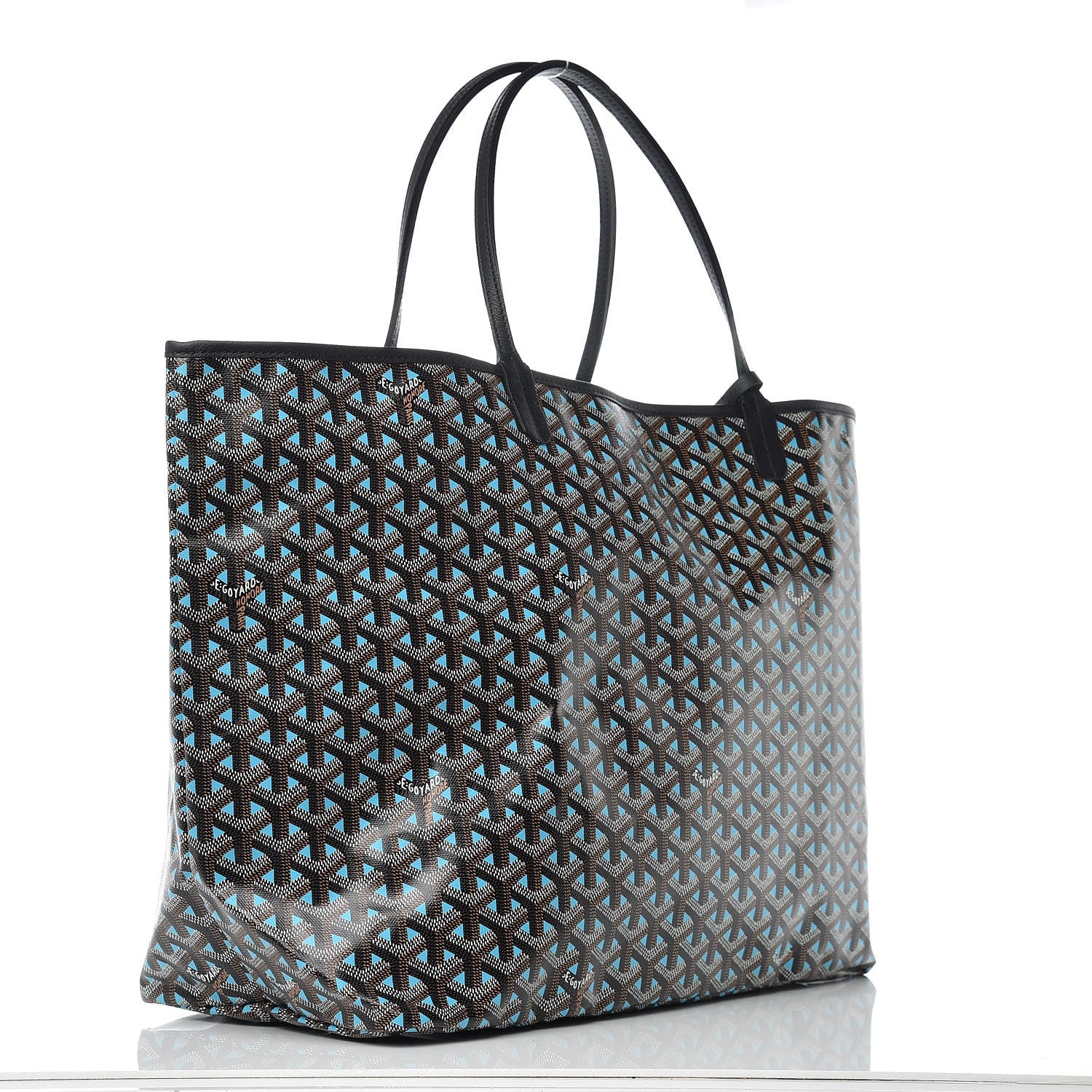 Goyard Goyardine Saint Louis Claire Voie GM Black Blue 4 of 11