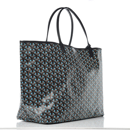 Goyard Goyardine Saint Louis Claire Voie GM Black Blue 4 of 11
