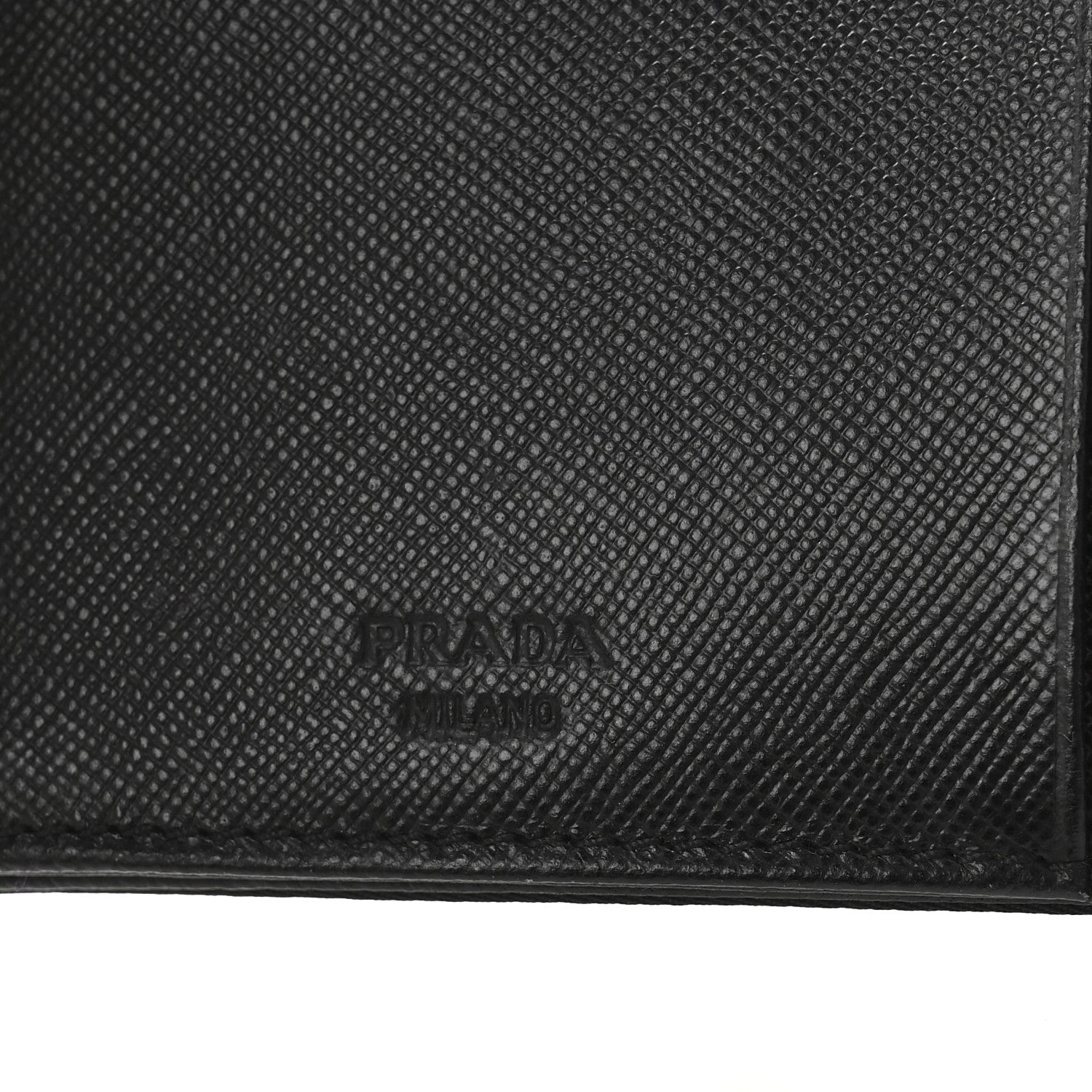 Prada Saffiano Tessuto Nylon Saffiano Tri-Fold Wallet Black 6 of 10