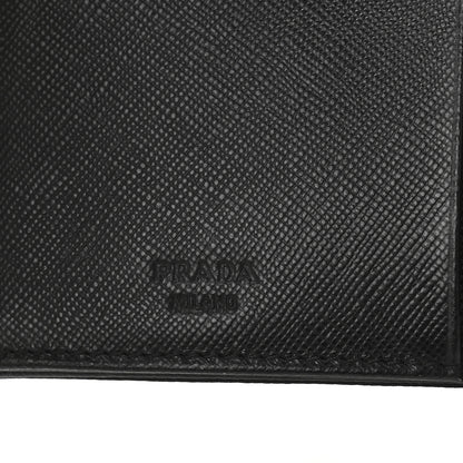 Prada Saffiano Tessuto Nylon Saffiano Tri-Fold Wallet Black 6 of 10