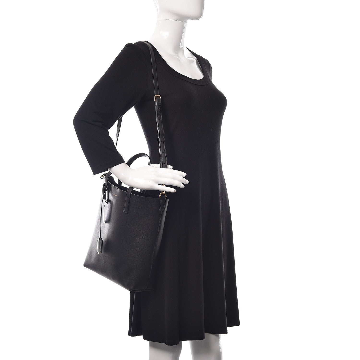 Saint Laurent Calfskin Toy Shopping Tote Black 3 of 11