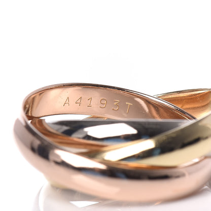 Cartier 18K Pink Yellow White Gold Classic Les Must De Trinity Ring 51 5.75 4 of 5