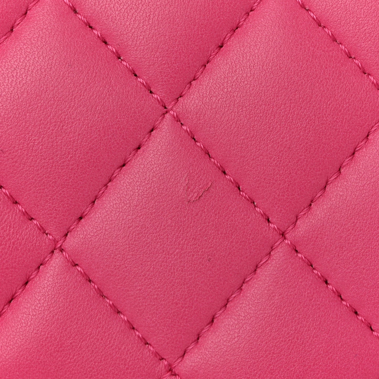 Lambskin Quilted Medium Mademoiselle Chic Flap Fuchsia