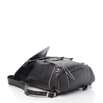 Balenciaga Veau Classic Silver Hardware Traveler Backpack Black 4 of 7