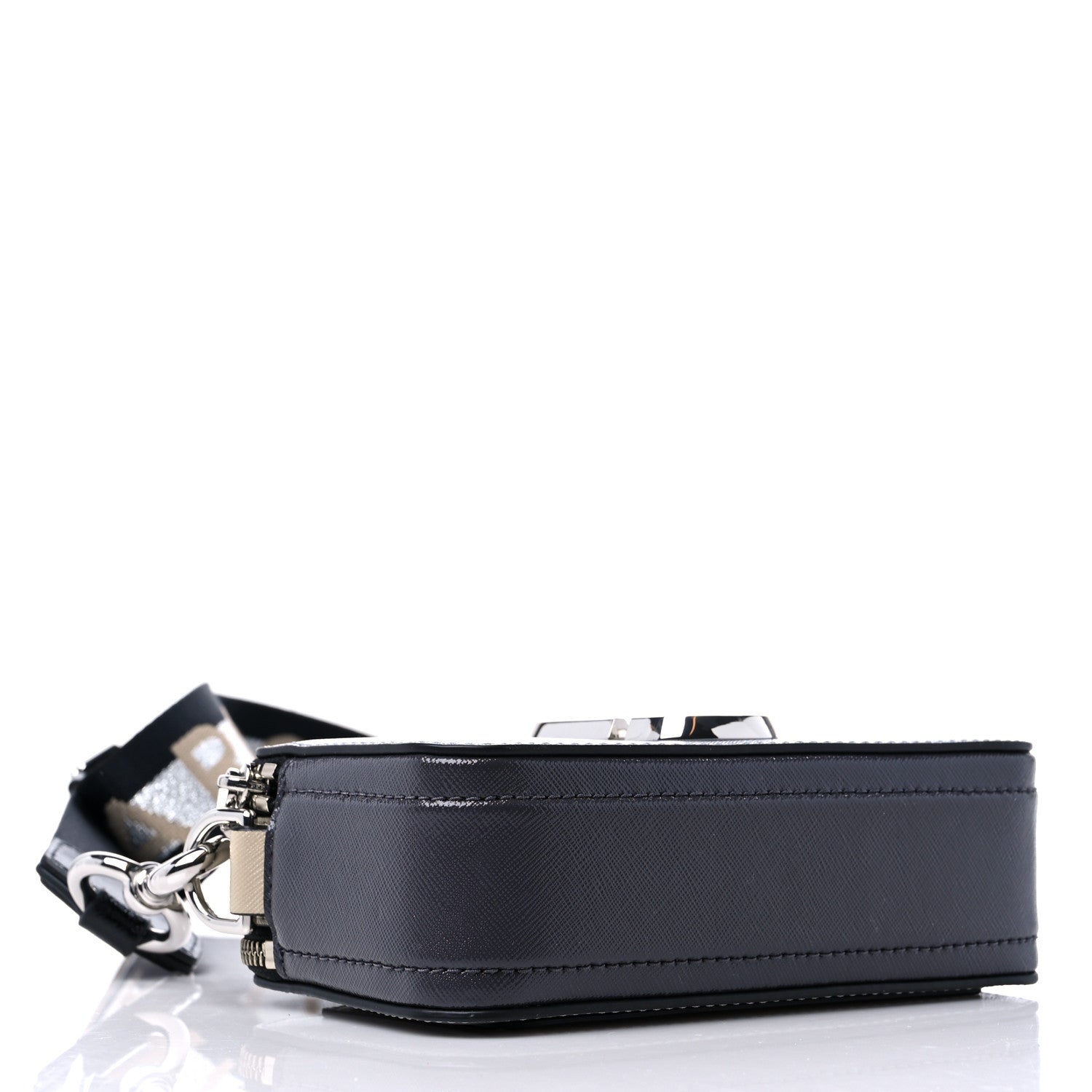 Marc Jacobs Saffiano Small Snapshot Camera Bag Wolf Grey 4 of 9