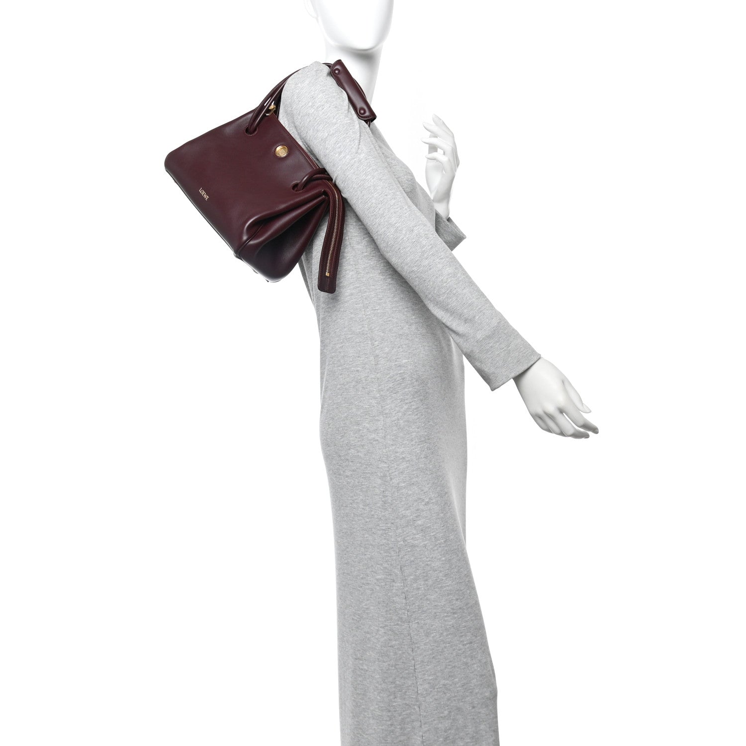 Loewe Supple Calfskin Small Madrid Bag Dark Burgundy 1825609