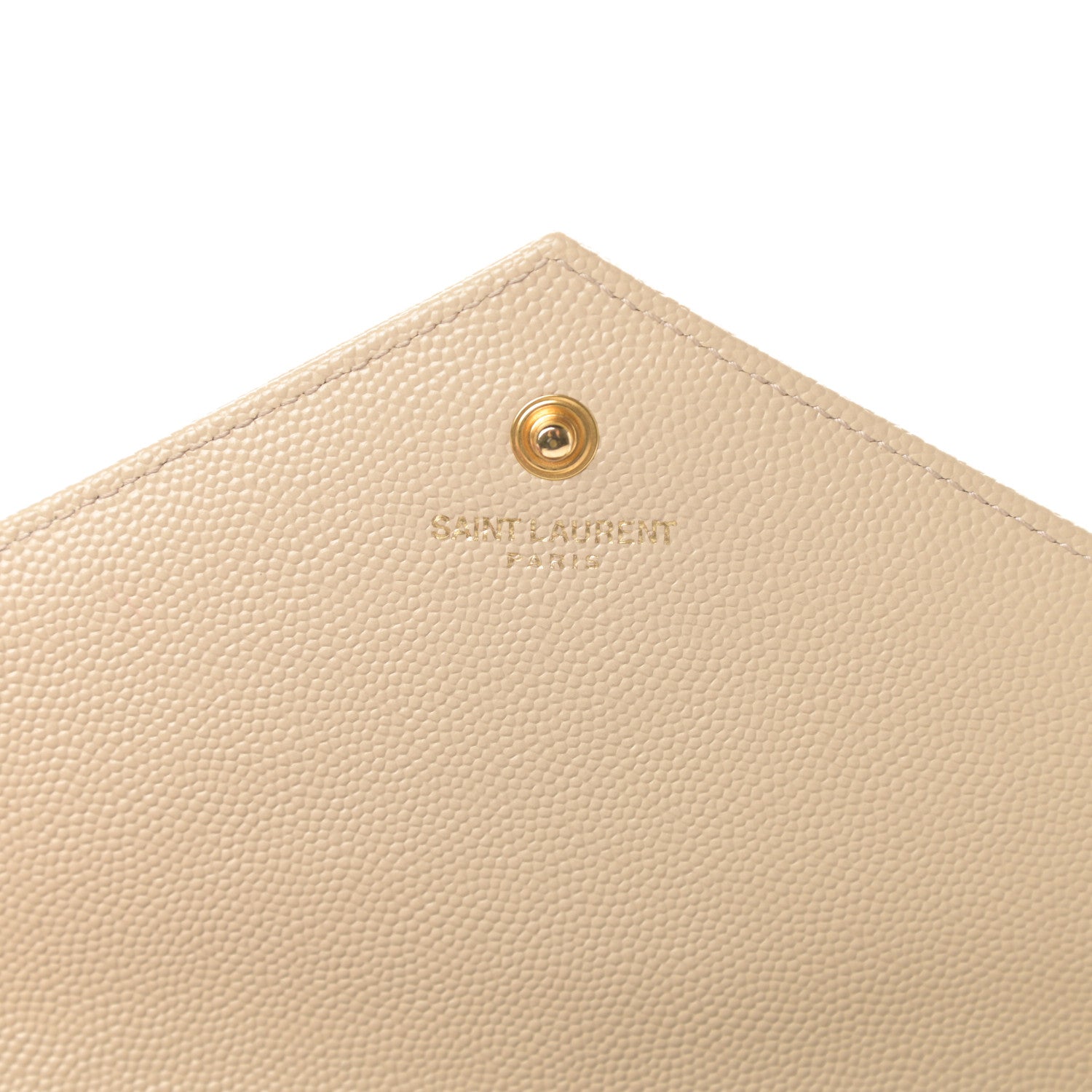 Saint Laurent Grain De Poudre Matelasse Chevron Monogram Chain Wallet Nude Powder 6 of 11