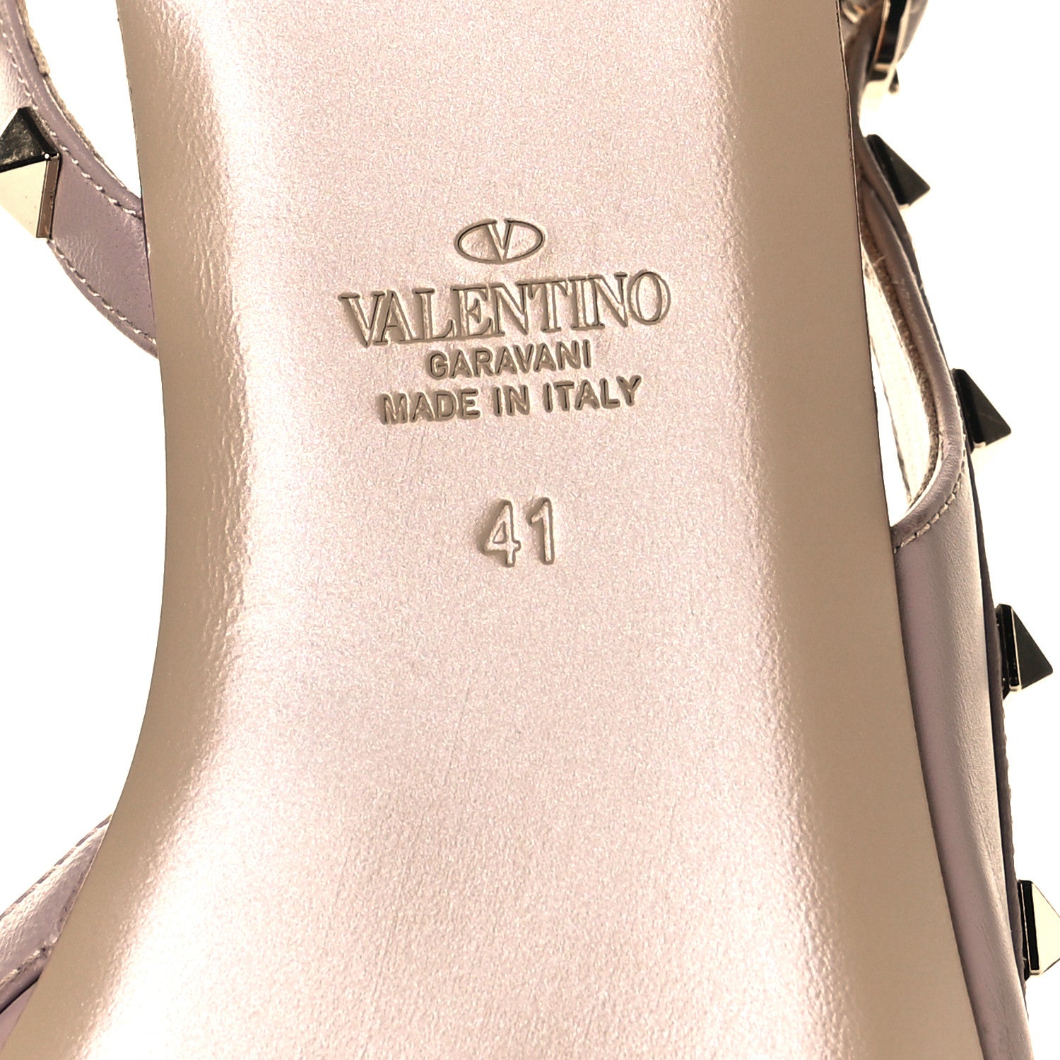 Valentino Garavani Nappa Rockstud Slingback Flats 41 Poudre 6 of 9