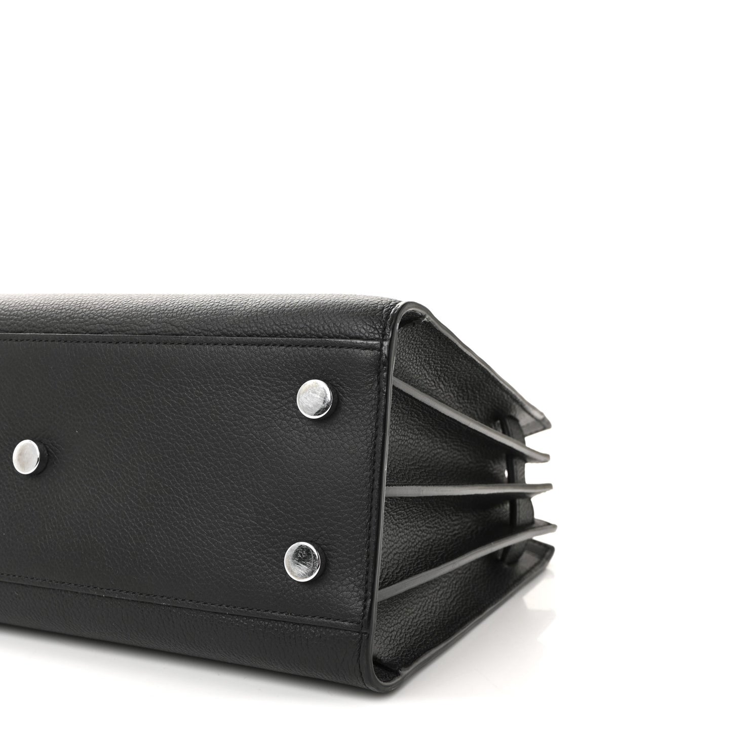 Grained Calfskin Baby Sac De Jour Black