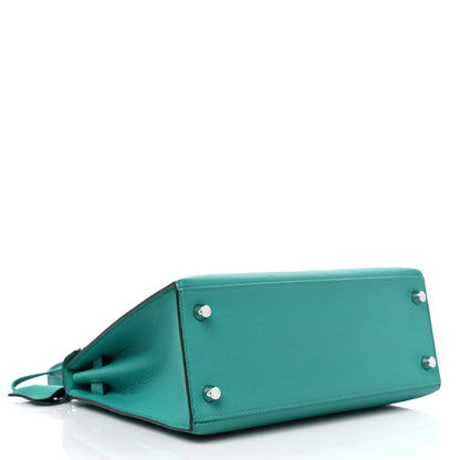 Hermes Epsom Kelly Sellier 25 Bleu Paon 4 of 9
