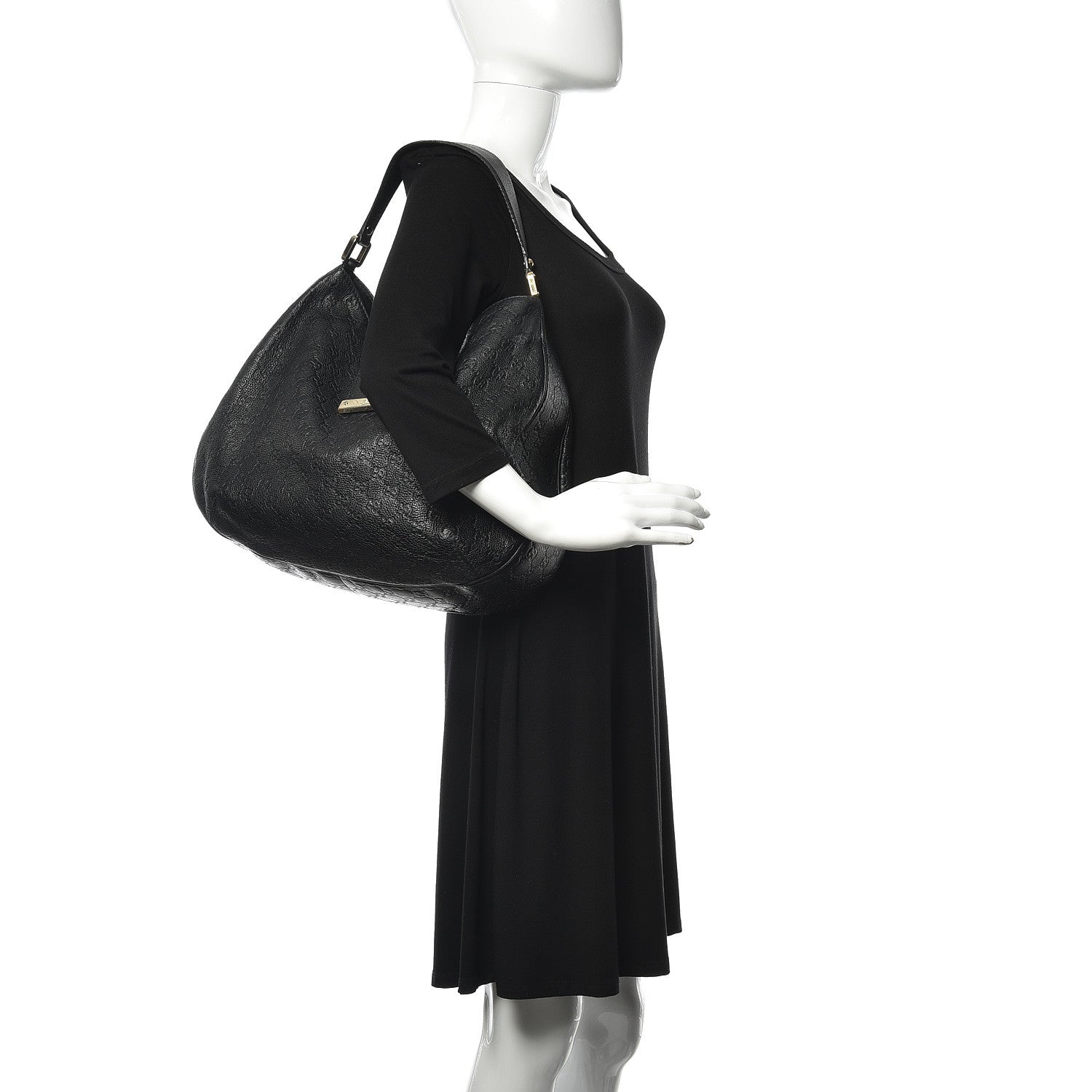 Gucci Guccissima Large New Ladies Web Hobo Black 2 of 15