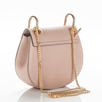Chloe Grained Lambskin Mini Drew Shoulder Bag Cement Pink 3 of 6