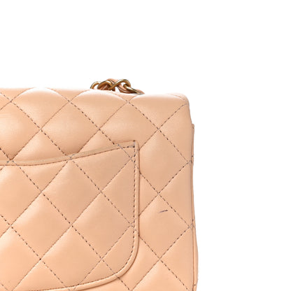 Chanel Lambskin Quilted Mini Rectangular Flap Beige 12 of 14