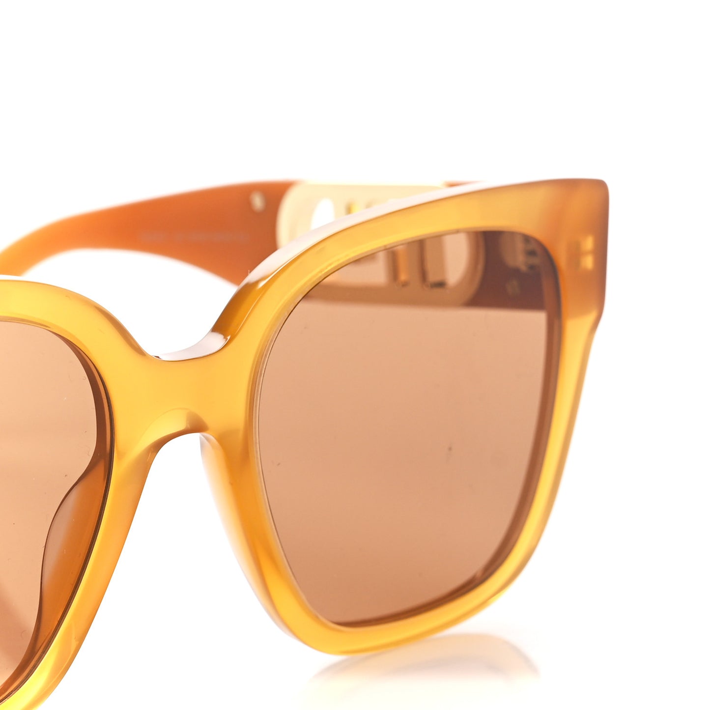 Acetate O'Lock Square Sunglasses FE40063I Orange Brown