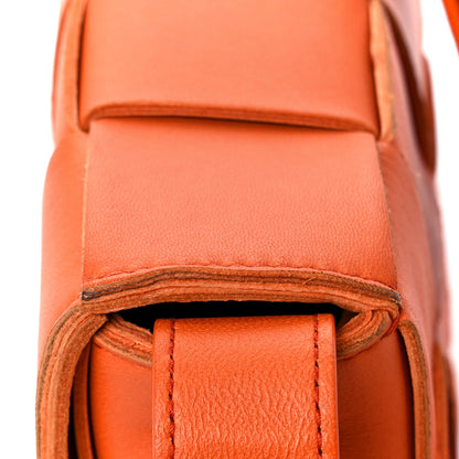 Bottega Veneta Lambskin Maxi Intrecciato Cassette Crossbody Bag Orange 12 of 12