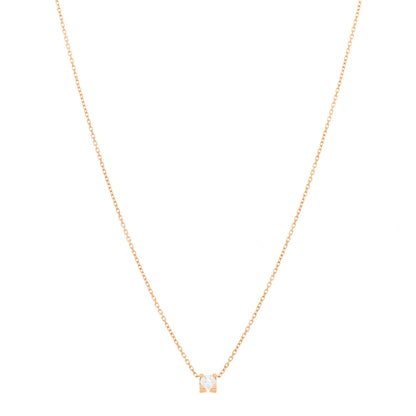 Cartier 18K Pink Gold Diamond .20ct C De Cartier Pendant Necklace 1 of 3