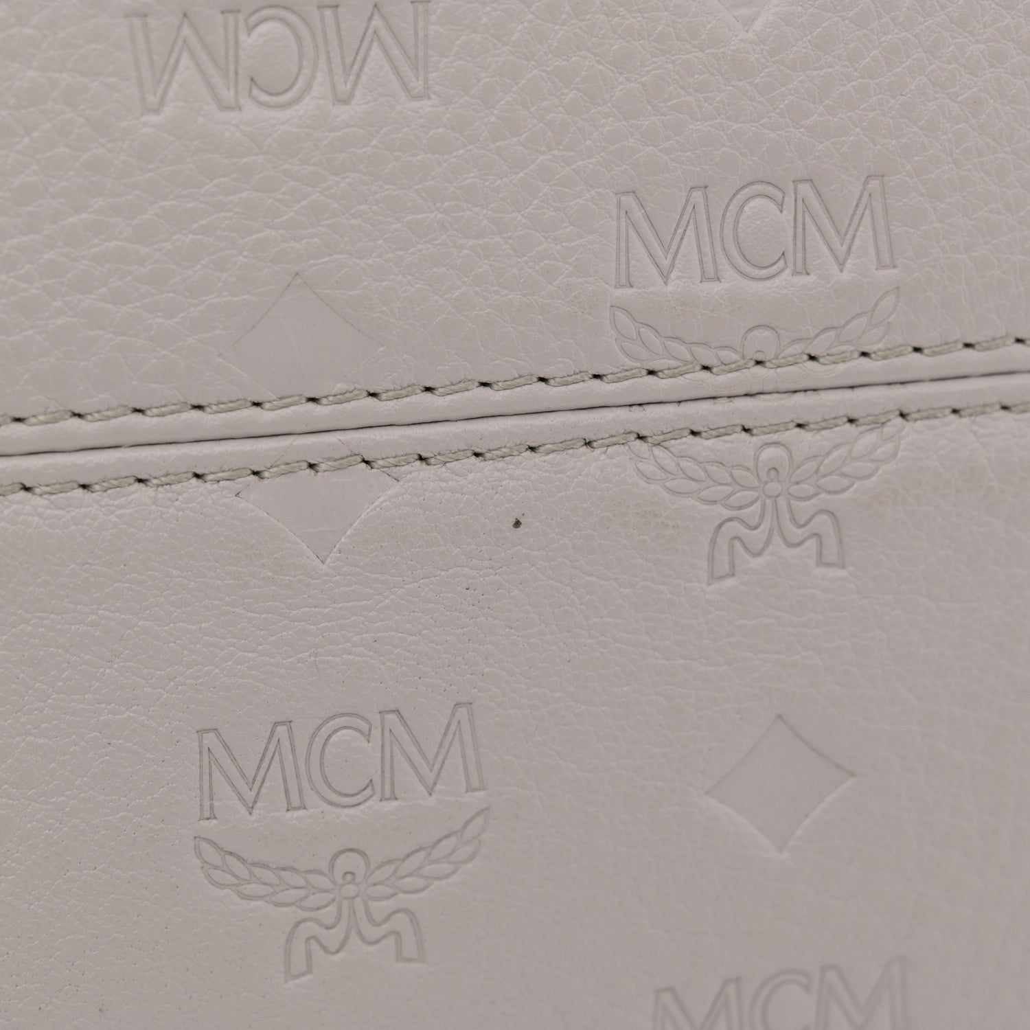 MCM Calfskin Ottomar Monogram Klara Medium Hobo Dove Grey 12 of 12