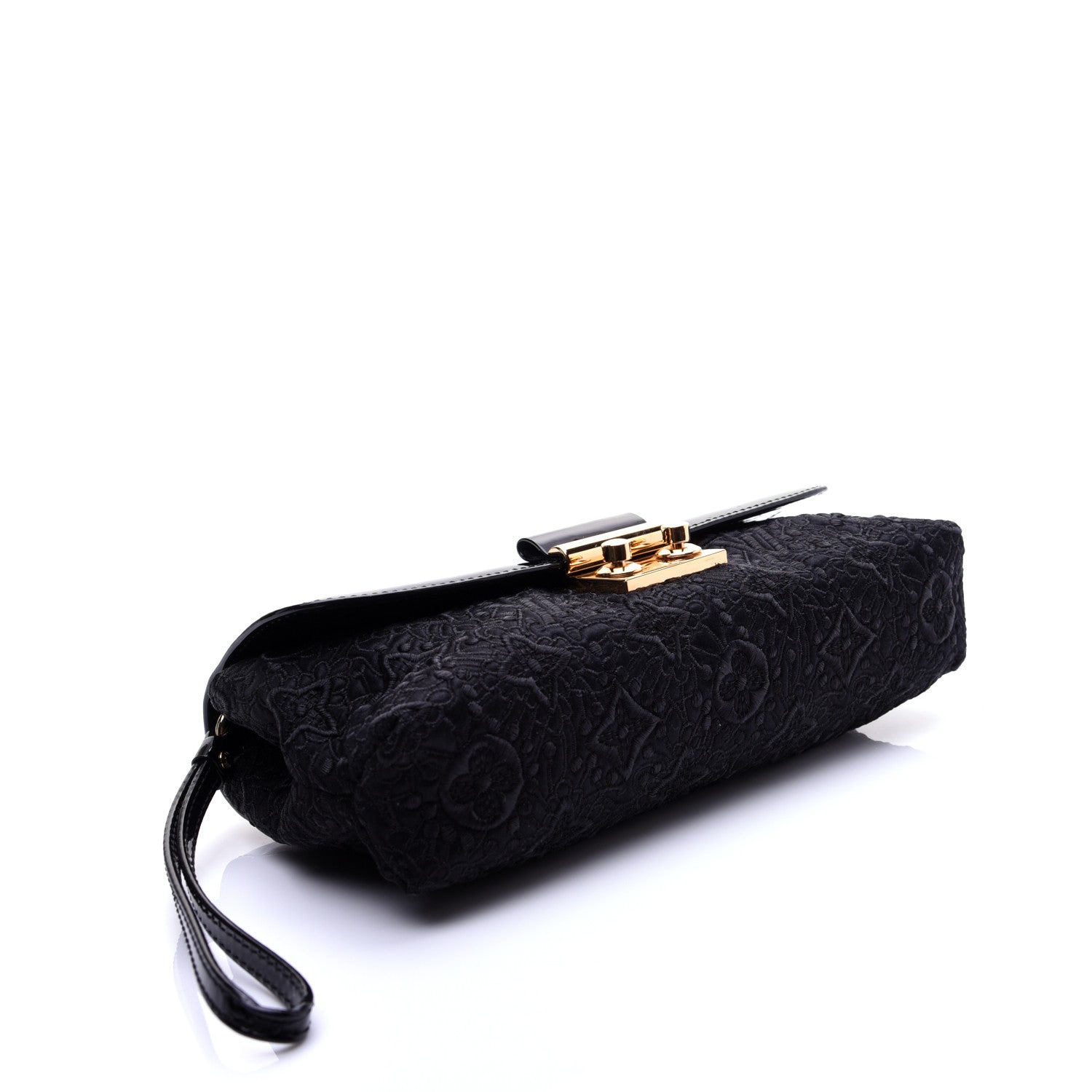 Louis Vuitton Satin Dentelle Pochette Black 4 of 10