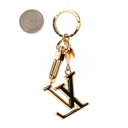 Louis Vuitton LV Facettes Bag Charm Key Holder Gold 2 of 2