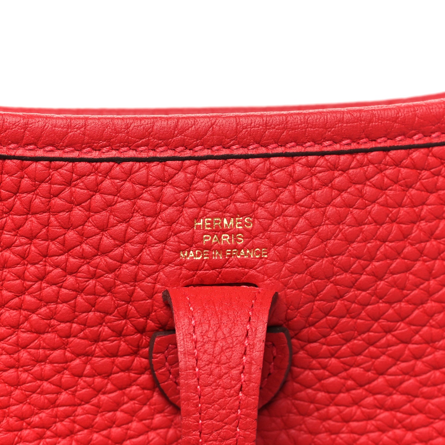 Hermes Taurillon Clemence Amazone Evelyne TPM Vermillion Rouge Vif 6 of 10