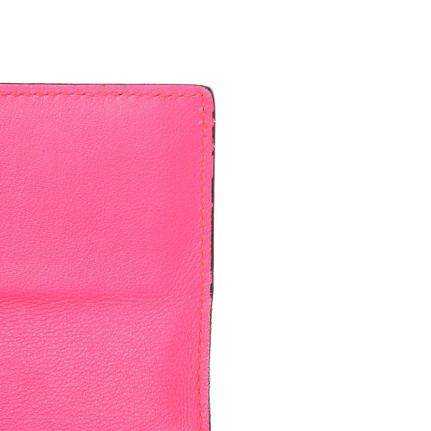 GG Supreme Monogram Continental Heart Wallet Fluorescent Fuchsia