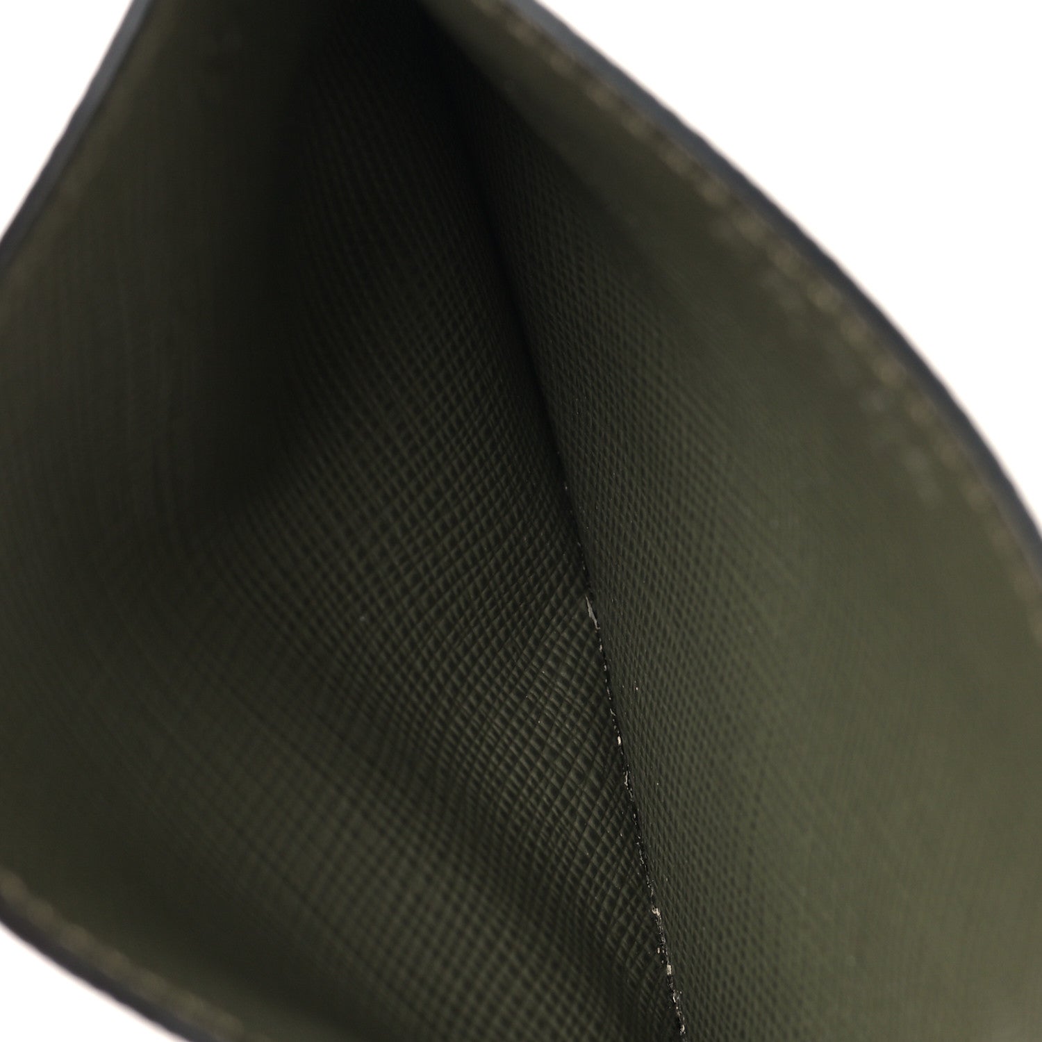 Prada Saffiano Triangle Card Holder Loden 5 of 8